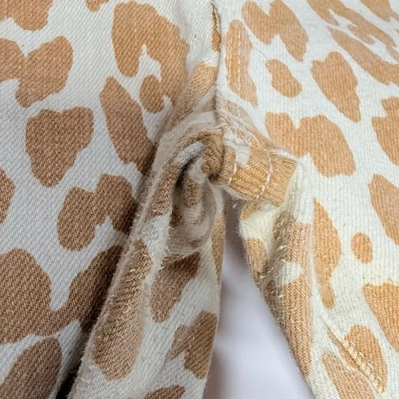 MOTHER The Hustler Ankle Fray Jeans – “Prowl” Leopard Print – Size 32 - Picture 5 of 9